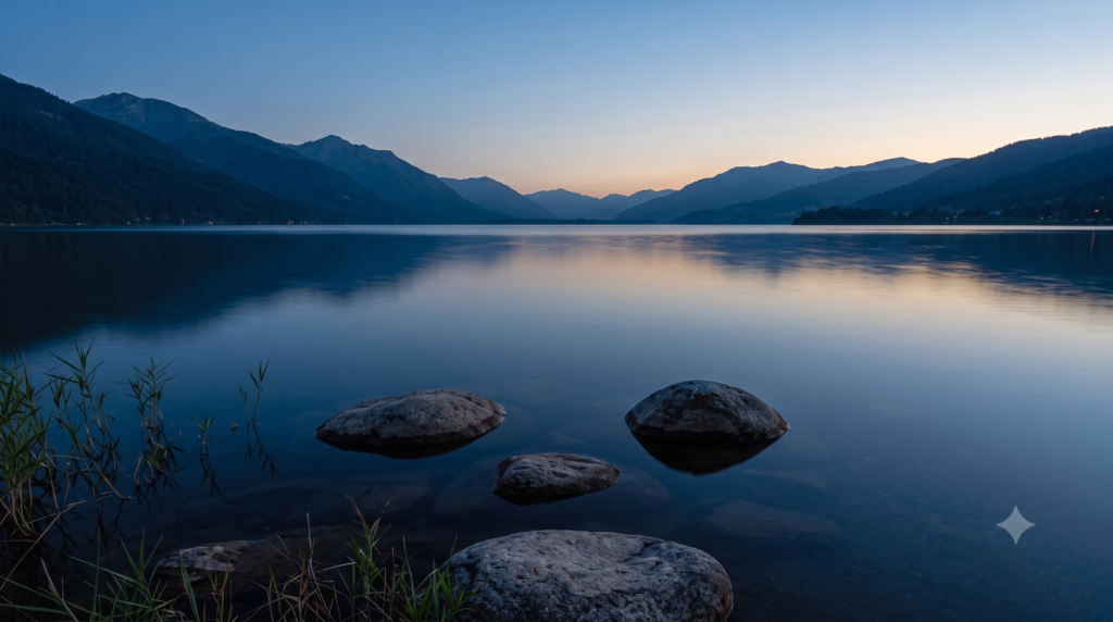 Friedliche Landschaft am See